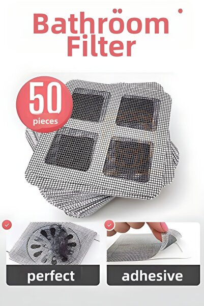 Leyaton فلتر تصريف الحمام من ieg، 50 قطعة، فلتر لاصق، 10x10 سم LWLHM-RSIEG4356