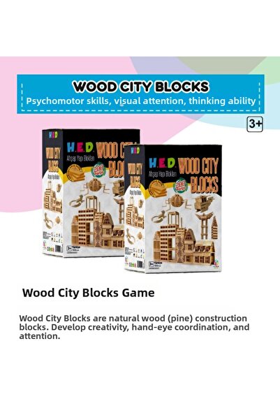 Lisinya Wood City Blocks Wooden City Blocks (Beech Wood) - Tygoo
