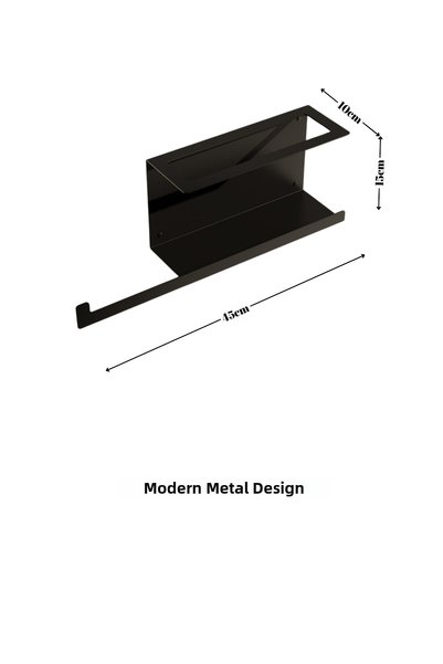 Grandmix Toilet Roll Holder with Metal Shelf Modern Bathroom Accessory