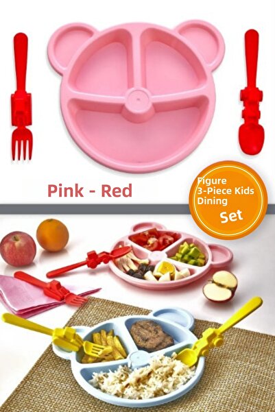 WAPPA Plate Fork Spoon Set 3 Piece Food and Food Set Plate Spoon Cutlery Set