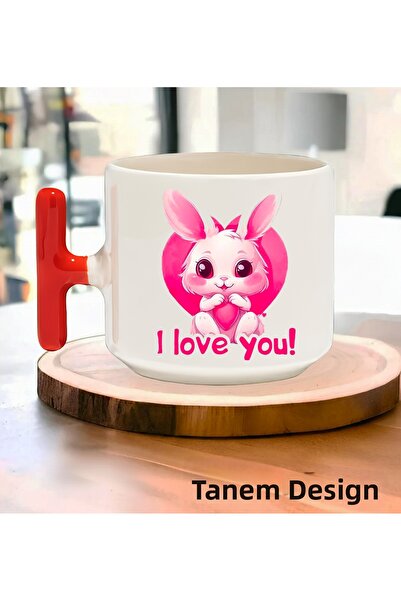 Tanem Tasarım Cup Coffee Tea Cup Gift Valentine's Day - t Handle Mug