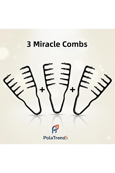 POLATRENDS مشط تصفيف الشعر المعجزة (3 قطع)