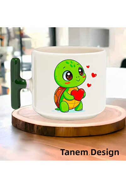 Tanem Tasarım Cup Coffee Tea Cup Gift Valentine's Day - t Handle Mug