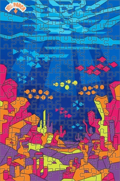 Teona Ahşap لغز خشبي بإطار مزدوج الطبقات على شكل عالم تحت الماء ملون 150 قطعة...