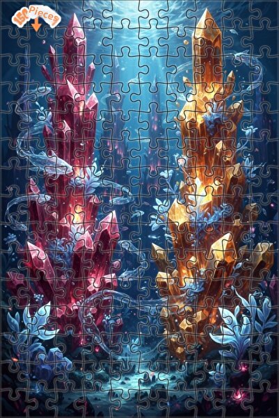 Teona Ahşap لغز خشبي بإطار مزدوج الطبقات من كريستال تحت البحر 150 قطعة 20x30