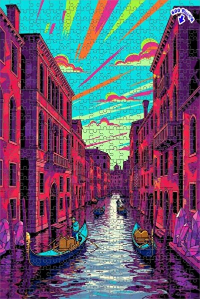 Teona Ahşap لغز خشبي بإطار مزدوج الطبقات بتصميم فني نيو-بوب لقنوات البندقية 6...