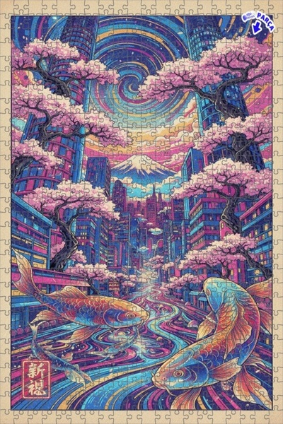 Teona Ahşap لغز خشبي بإطار مزدوج الطبقات من فنون الكوي في مدينة النيون 600 قط...