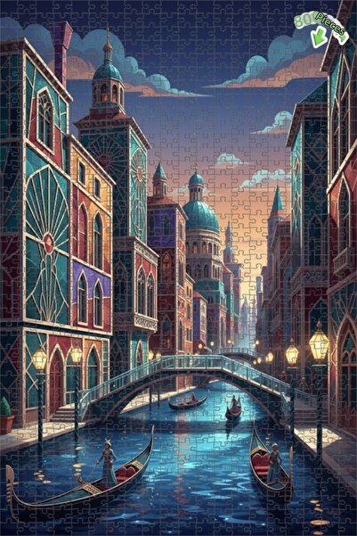 Teona Ahşap لغز خشبي مؤطر بطبقتين من فينيسيا الخيالية 800 قطعة 70x50