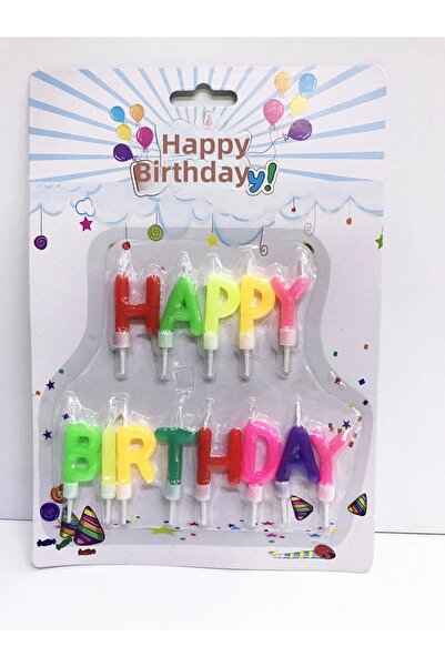 Kanonik Education Colorful Happy Birthday Candle