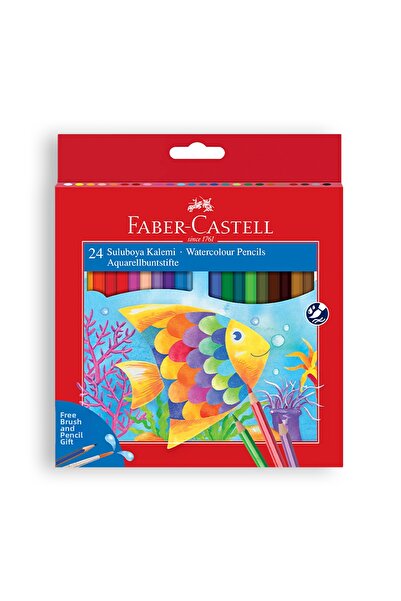 Faber Castell مجموعة أقلام ألوان مائية مكونة من 24 لونًا، ألوان نابضة بالحياة...