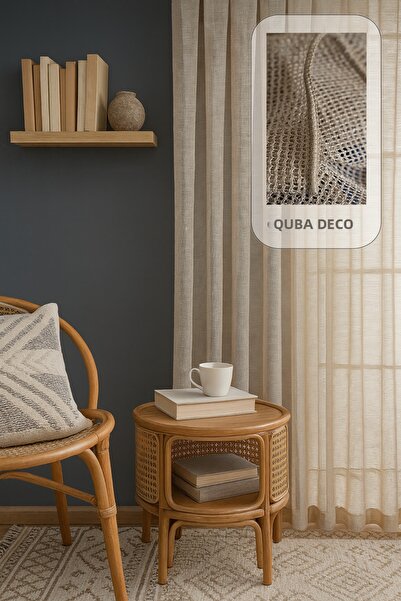 QUBA DECO Premium Series Dense Textured Pleated Tulle Curtain Living Room Bed...