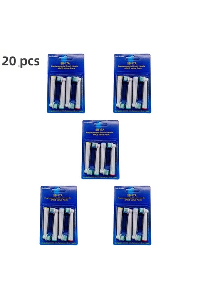 Choice 20 قطعة/عبوة رؤوس فرشاة أسنان كهربائية بديلة لفرشاة أسنان أورال بي الح...