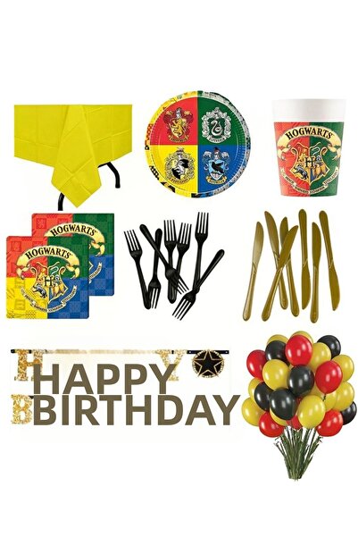 PARTİ SEPETİ مجموعة حفلات هاري بوتر بثيم هوجورتس تتسع لـ 8 أشخاص