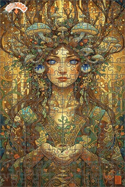 Teona Ahşap لغز فني على شكل لوحة زيتية لفتيات الغابة 150 قطعة 20x30