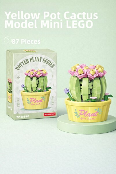 Nandy Home Yellow Cobalt Ilı Cactus Model Character Figure 3D Building Toys