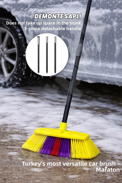 Destpak Marathon Auto Brush - Does Not Take up Space in the Trunk - Premium A...