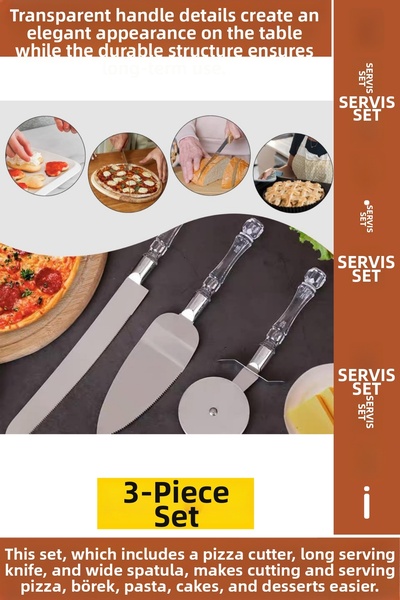 Wintoup Premium Kitchen Pizza Pie Dessert Wedding Cake Cutting Presentation S...