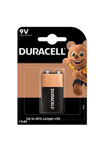 Duracell بطارية قلوية 9 فولت 6Lr61/Mn1604