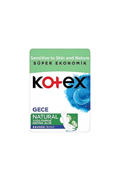 Kotex فوط صحية ليلية طبيعية 14 قطعة