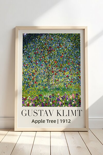 Opak Design Gustav Klimt Apple Tree 1912 Vintage ζωγραφική τοίχου με φυσικό ξ...