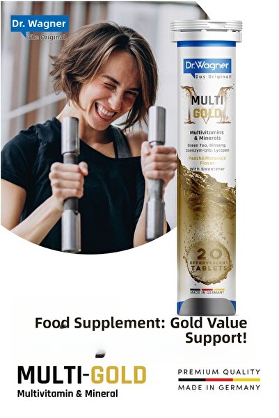 Dr Wagner 20 قرص فوار - متعدد الفيتامينات الذهبية والمعادن