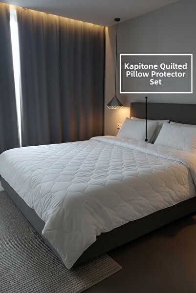 Mislina Home لحاف سيليكون مبطن فائق النعومة مزدوج الحجم | 195x215 سم، تتضمن ع...