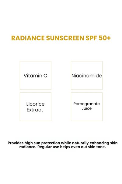 Qremfi Radiance Sunscreen Anti-Blemish, Brightening, Tone Equalizing Sunscreen Spf 50+ 50ml