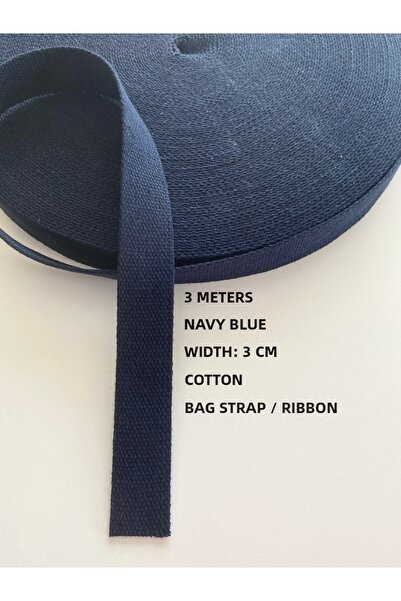 seyranat Portofel din bumbac, albastru marin, 3 metri lățime, 3 cm, curea pen...