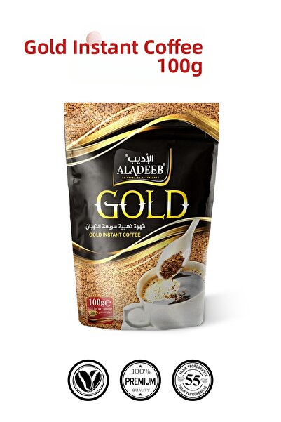ALADEEB قهوة جولد سريعة التحضير 100 جرام (قهوة سريعة الذوبان)