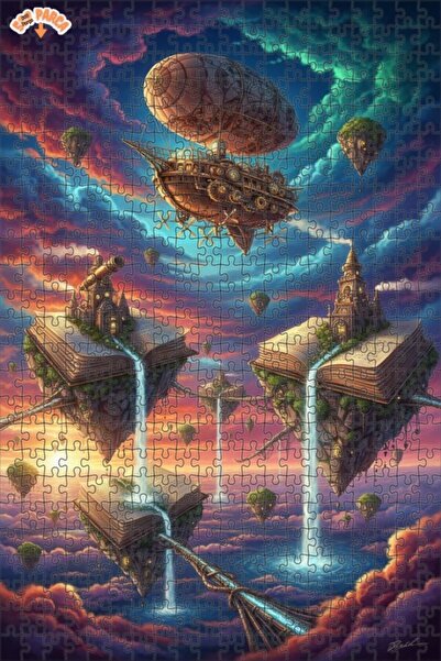 Teona Ahşap لغز خشبي مؤطر ذو طبقتين بمظهر لوحة زيتية من سلسلة ستوريز ستيم، 50...