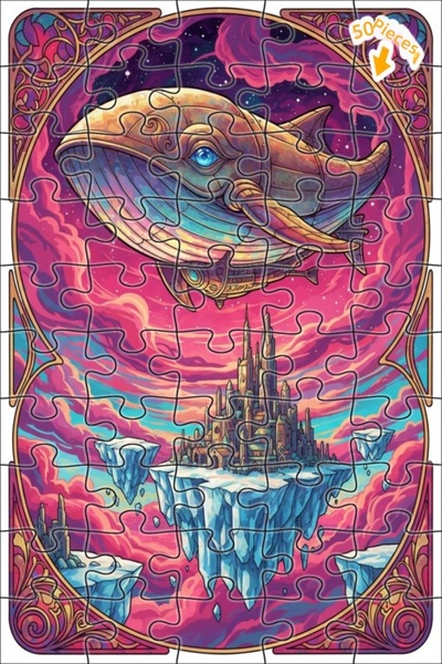 Teona Ahşap لغز خشبي من ستيامبانك بالينا ميستيك سيتي 50 قطعة 15×25