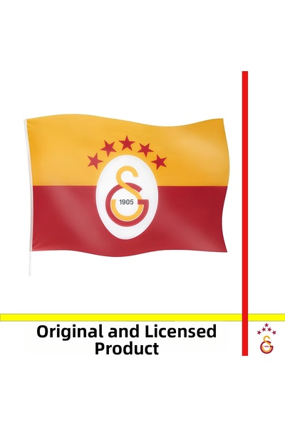 Galatasaray Αδειοδοτημένη σημαία 5 αστέρων 50x75εκ.