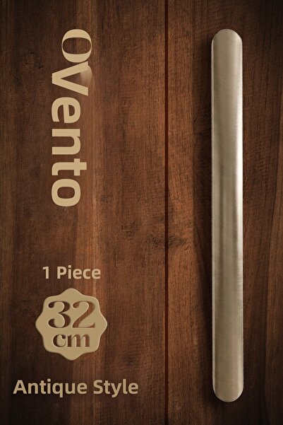 Badem10 Mâner plat VENTO, galben antic, 320 mm lungime, din metal, pentru dul...