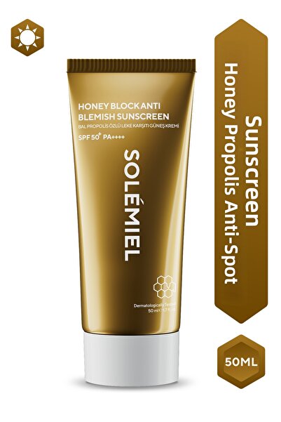 Solemiel كريم واقي من الشمس بعامل حماية من الشمس SPF50+ مع خلاصة العسل والبرو...