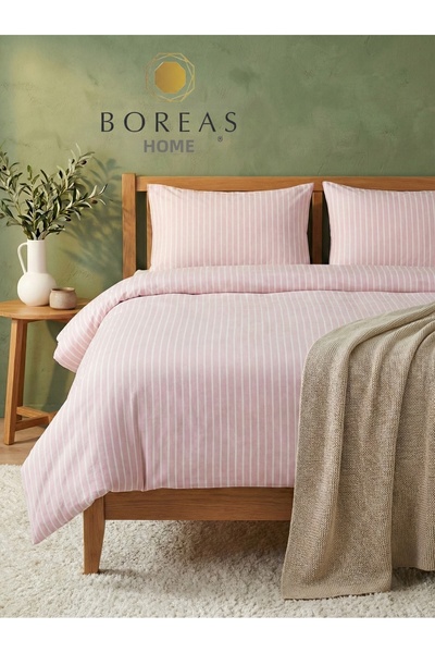 Boreas Home Lines Premium Double Duvet Cover Set with Elastic Sheets