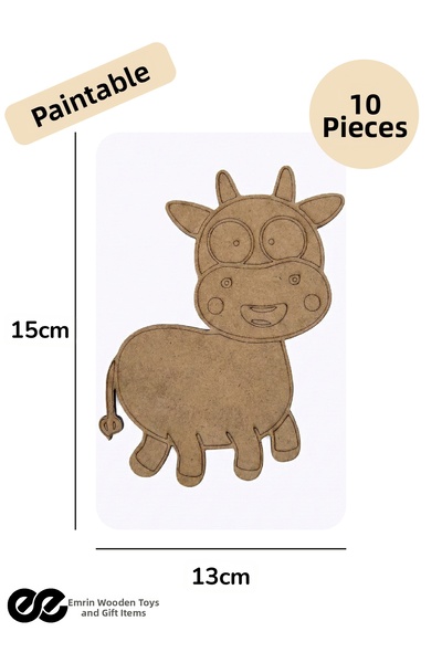 EMRİN AHŞAP OYUNCAK VE HEDİYELİK EŞYA Cow Wooden Painting Preschool Activity ...