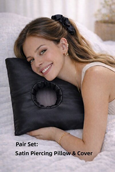 moonzy - minimalist & cozy Set pernă pentru piercing și cataramă din satin – ...
