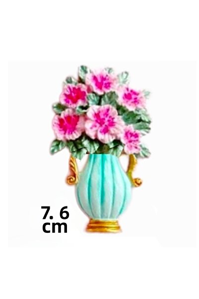morlalem m 7.6cm Flower-Filled Vase with Handle Cobalt in 10cm Magnet Silicon...