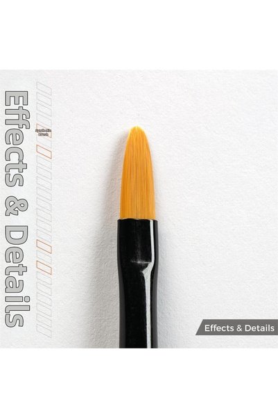 Ak İnteractive Ak Akb015 No.4 Oval Tip, Synthetic Bristle Paint Brush