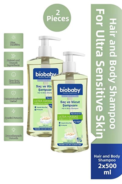 LifesVital Biobaby hair and body shampoo 500 ml 2 pieces