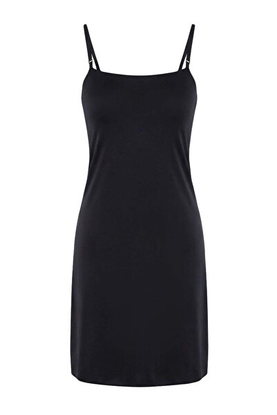 Trendyol Collection Schwarzes, einfarbiges, nicht durchsichtiges Unterkleid/U...