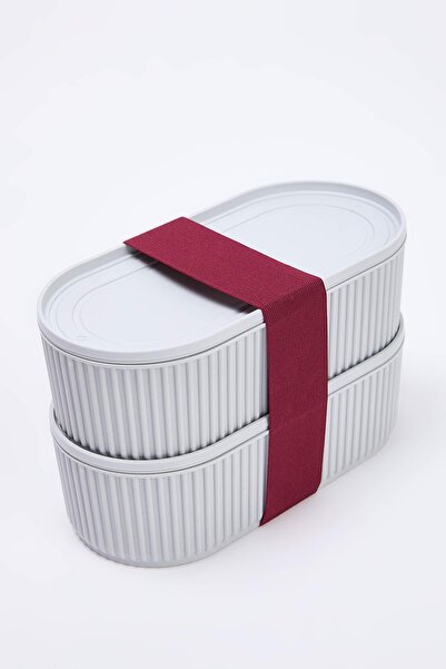 TRENDYOLMİLLA HOME Set de 2 containere practice de depozitare stivuibile cu b...