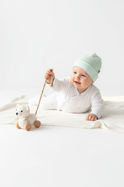 Boumini Green Baby Romper and Hat Set - with Booties