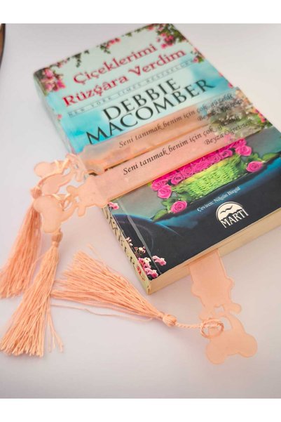 Demet Art Studio Reçineye Hayat Veriyoruz Handmade Epoxy Bookmark – Special Design with Teddy Bear Detail