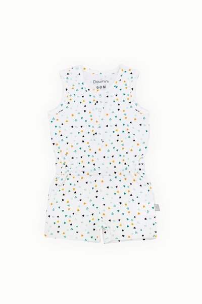 Boumini مثلثات ملونة - شورت بخصر مطاطي بدون أكمام