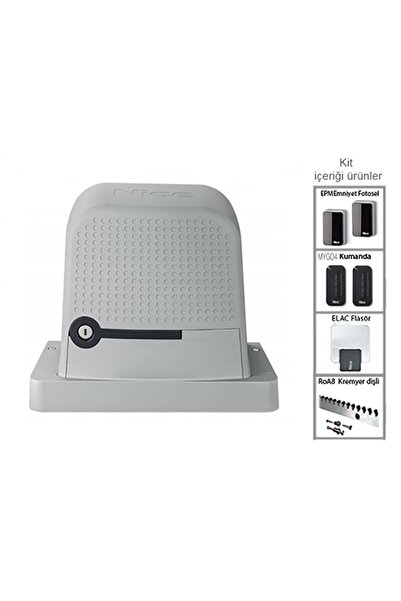 NİCE Robus 600 Kg Taşıma Kapasiteli Yana Kayar Bahçe Kapı Motoru Yeni Model