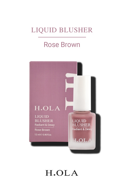 h.OLA Likit Allık | LIQUID BLUSHER ROSE BROWN | Kalıcı Yüksek Pigmentli | Ros...