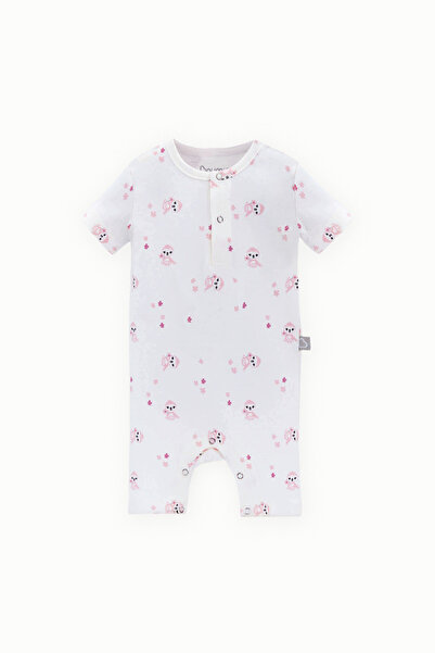 Boumini Cotton Short Sleeve Shorts Baby Jumpsuit Pink Miskin