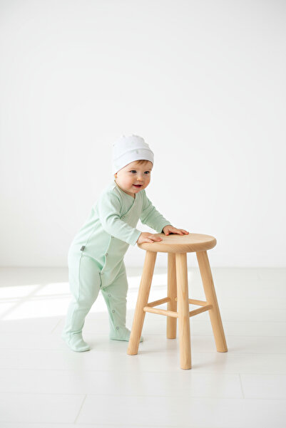 Boumini Baby Booties Jumpsuit Hat Set Mint