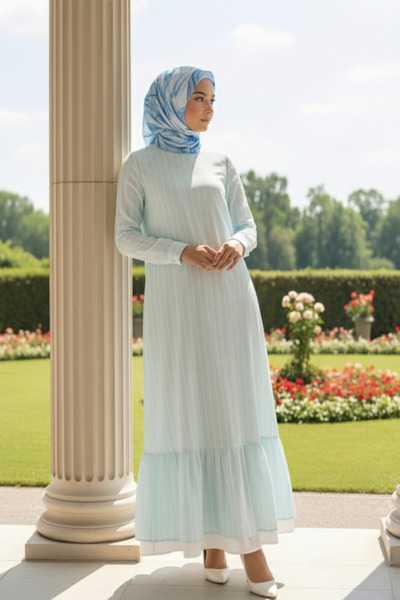 PASTELASTORE فستان ماكسي نسائي من أوك ساين مينت نيفا مصنوع من القطن بنسبة 100...